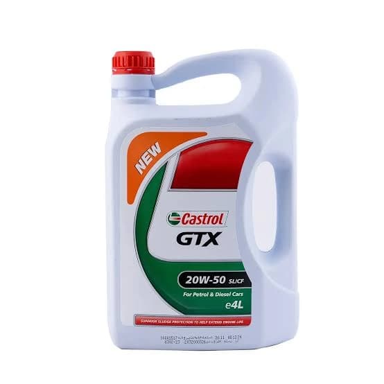 روغن موتور کاسترول مدل GTX حجم ۴ لیتر ۲۰W50 SL