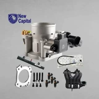 پک منیفولد XUM دریچه گاز نیسان یورو 2 ساژم+ ریل سوخت + پک فلنچ تبدیل +  سیم گاز
